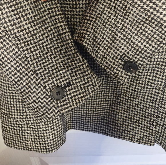 Stylish Houndstooth ALL SAINTS Wool Blend Blazer Size 0 - Picture 10 of 11